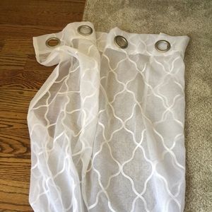 Sheer white curtains